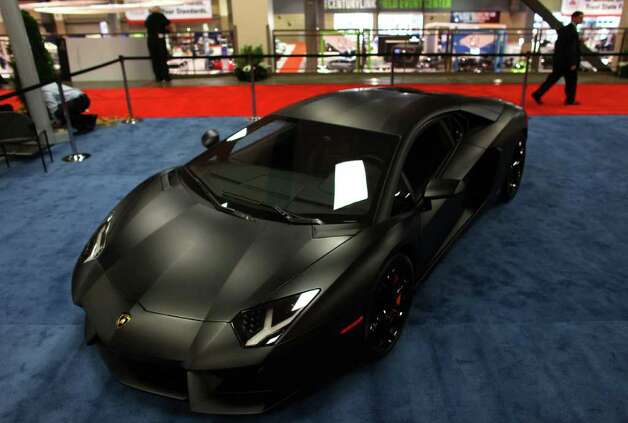 A matte black Lamborghini is shown on Wednesday November 2 2011 