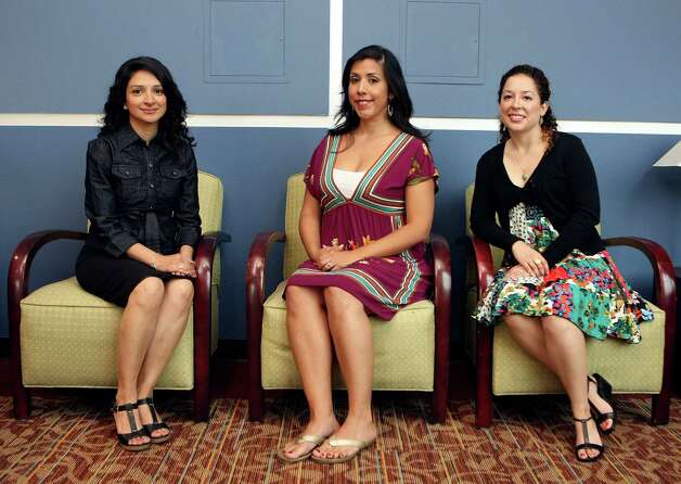 METRO: Patricia Portales,  Margaret Cantu-Sanchez, and Candace de Leon -Zepeda are receiving their doctorate degrees in English from UTSA this weekend.  While Latinos make up 15 percent of the U.S. population, they account for only 3.6 percent of the doctoral degrees awarded in the United States and can be counted in the low thousands.   Helen L. Montoya/San Antonio Express-News Photo: HELEN L. MONTOYA, SAN ANTONIO EXPRESS-NEWS / ©2012 HELEN MONTOYA PHOTOGRAPHY