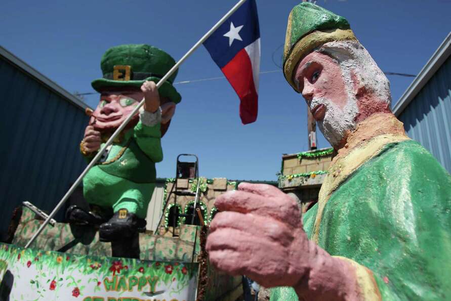 The St. Patrick float is almost ready, and it will be behind the grand marshall during the 48th Annu