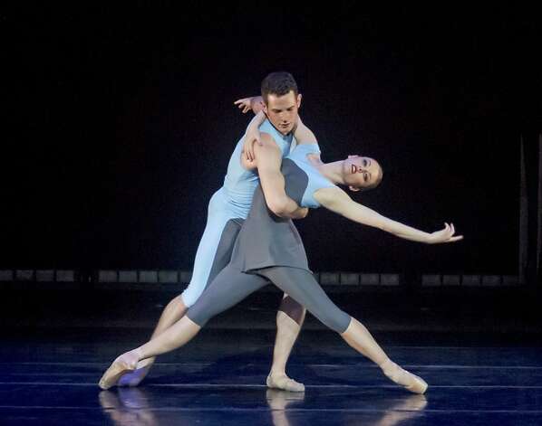 Jeremy Kovitch and Alexsandra Meijer perform  in Jessica Lang's "Eighty One" for Ballet San Jose. Photo: Robert Shomler, San Jose Ballet
