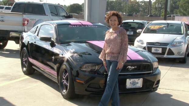 Ford mustang breast cancer emblem
