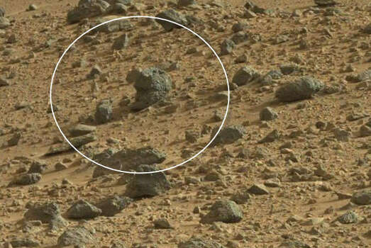 A cat on Mars? (zoomed)Now check out these other so-called Mars creatures spotted on MASA satellite images. Photo: NASA Rover Image