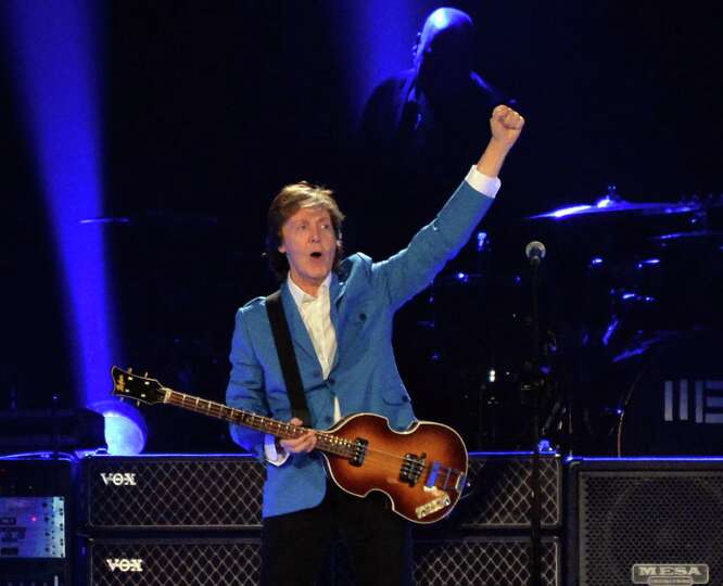 Paul McCartney performs at the Times Union Center Saturday July 5, 2014, in Albany, NY.  (John Carl 