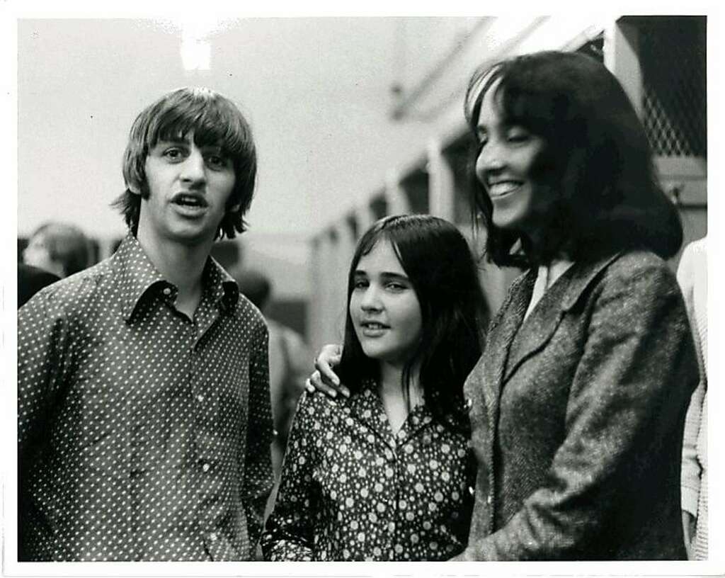 At age 10, Naomi Marcus met Ringo Starr and the rest of the Beatles when family friend and neighbor Joan Baez (right) brought her to the Fab Four's 1966 show at Candlestick Park. Photo: Courtesy Naomi Marcus