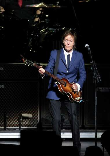 Rock icon Sir Paul McCartney performs at the Tobin Center on Wednesday, Oct. 1, 2014.