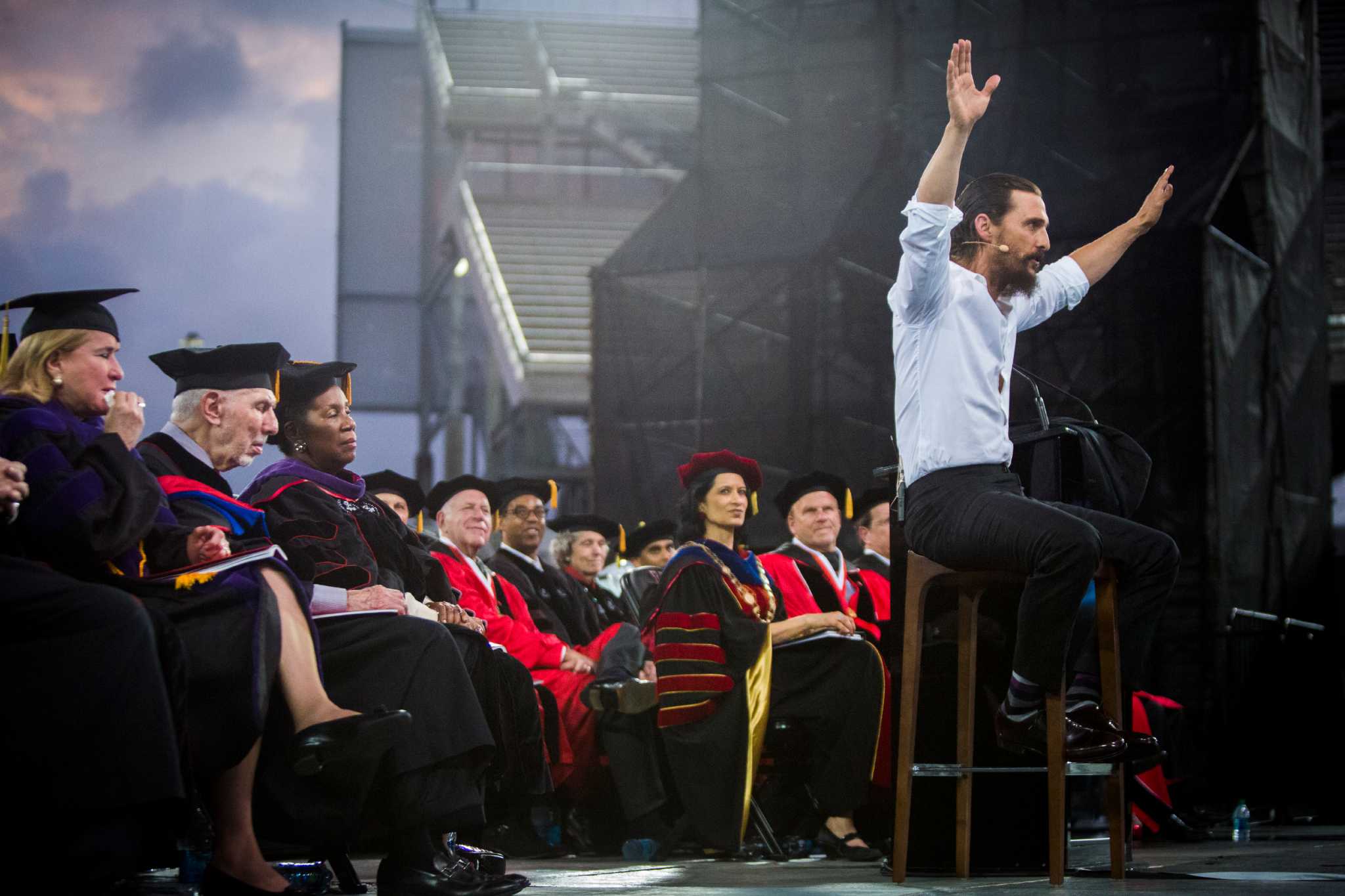 McConaughey draws in life lessons in lengthy UH commencement address - Houston Chronicle2048 x 1365