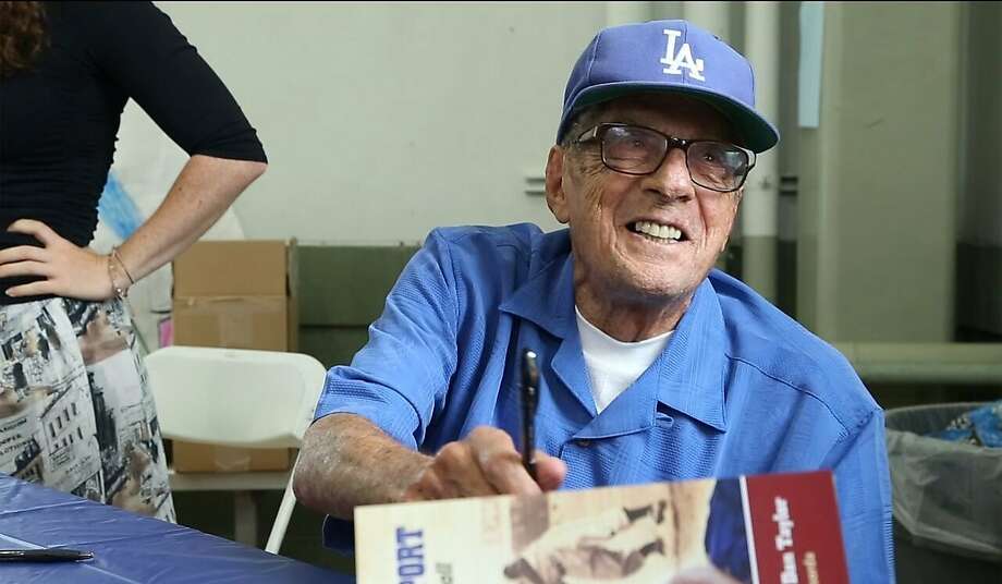 George Genovese at a July book signing for his autobiography, "A Scout's Report: My 70 Years in Baseball." Genovese worked for the Dodgers after 31years with the Giants. Photo: Courtesy Of Dan Taylor