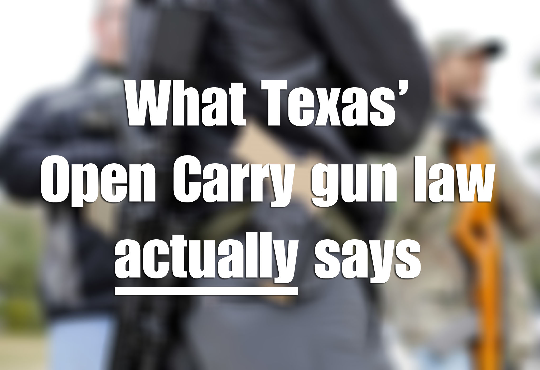 What state laws pertain to Open Carry?