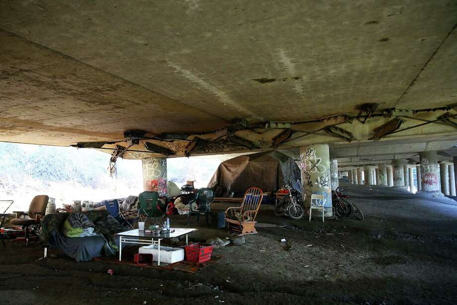 "The Jungle," a unauthorized homeless encampment under Interstate is shown on Feb. 2, 2016. Photo: GENNA MARTIN, SEATTLEPI.COM / SEATTLEPI.COM