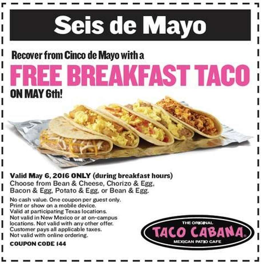 Taco Cabana's Seis de Hangover is back with free tacos on May 6