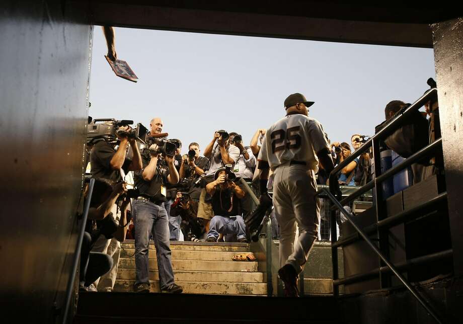 Barry Bonds at his final game at AT&T Park as a San Francisco Giant on Sept. 26, 2007. Photo: Deanne Fitzmaurice, SFC