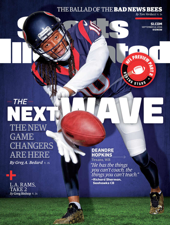 Houston Texans receiver DeAndre Hopkins is on the cover of the upcoming Sports Illustrated.Browse through the photos to see other times Houston sports teams have been featured on Sports Illustrated covers. Photo: Sports Illustrated