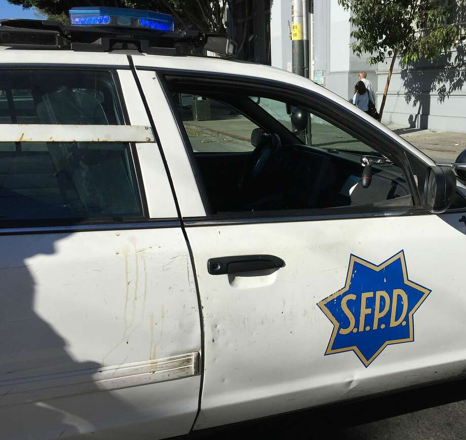 A file photo of a San Francisco police car. Three cops were injured when two police cars collided in the Mission on Thursday, police said. Photo: Sarah Ravani