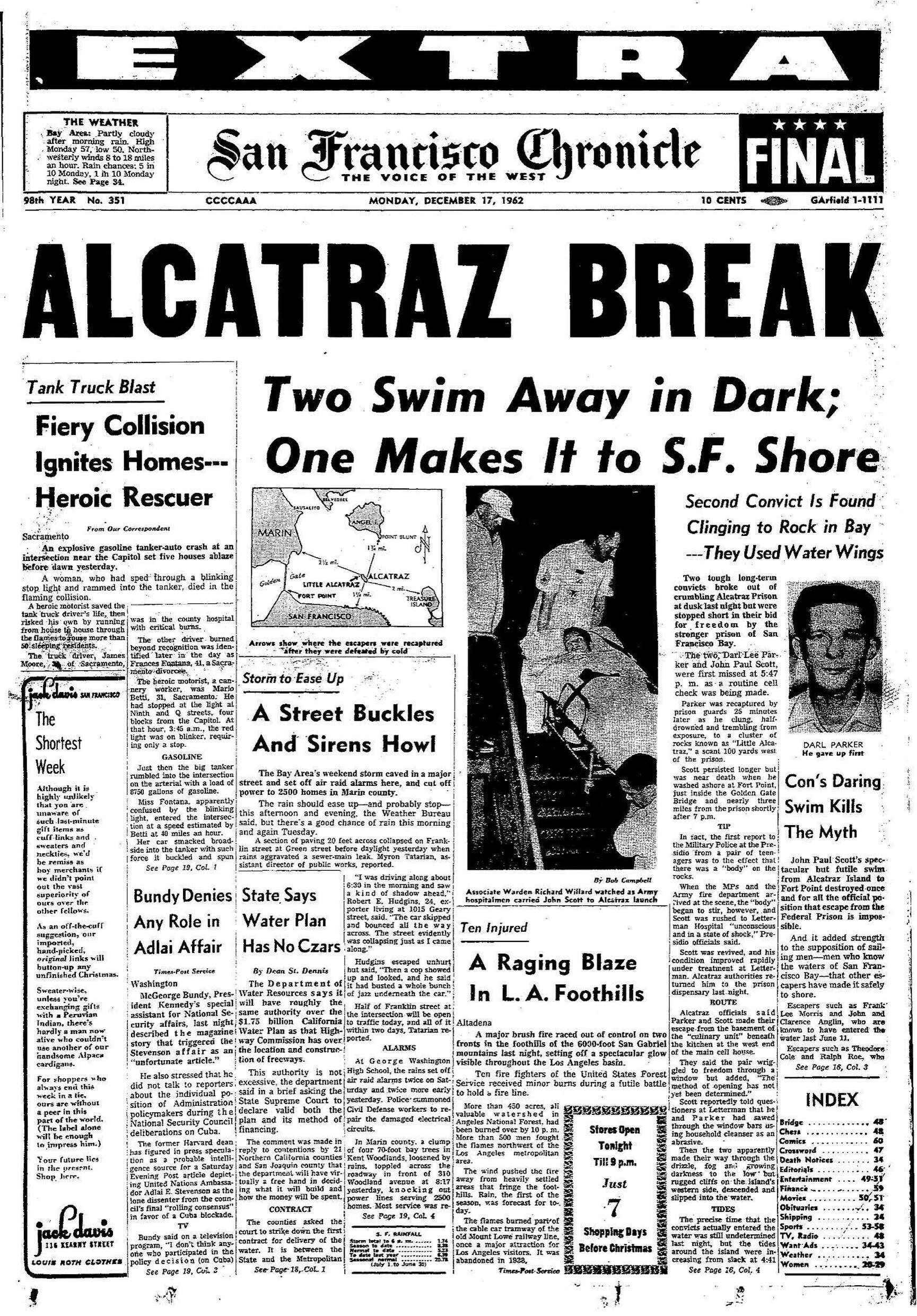 Chronicle Covers: The final escape from Alcatraz - SFChronicle.com