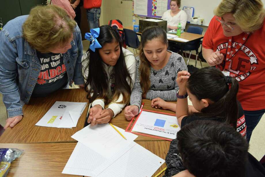 Greenleaf Elementary School math teacher Donna Conner is engaging her fifth-graders by recreating the popular escape room concept in her classroom. Photo: Submitted