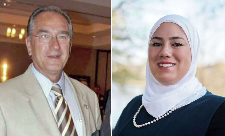 Pearland City Council Pos. 7 candidates Woody Owens, left, and Dina Kasseb.  Photo: Houston Chronicle
