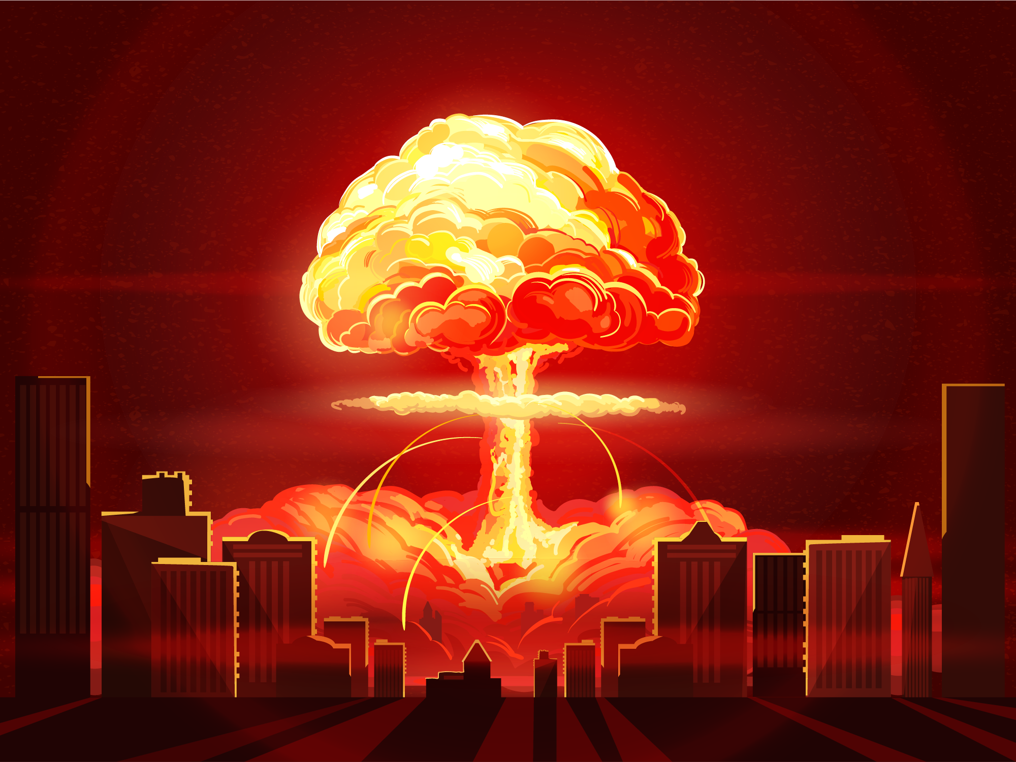 This nuclear-explosion simulator shows where radioactive fallout would