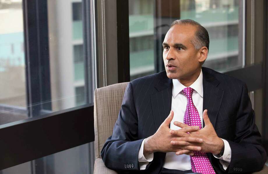 LyondellBasell Industries CEO Bob Patel talks about growth, rebranding and the 10-year anniversary of the formation of the company when Lyondell and Basell merged into what is now a $40 billion companyon at his office on Wednesday, Oct. 18, 2017, in Houston. ( Yi-Chin Lee / Houston Chronicle ) Photo: Yi-Chin Lee, Houston Chronicle / © 2017  Houston Chronicle