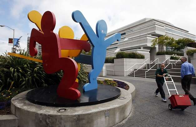 One of the Civic Art Collection projects is Keith Haring's 2001 painted steel sculpture of dancing figures is located at the corners of 3rd Street at Howard Steet in San Francisco. The restoration calls for celaning and possibly re-coating faded painted elements.  The estimated cost is $15,000. Photo: Lance Iversen, The Chronicle