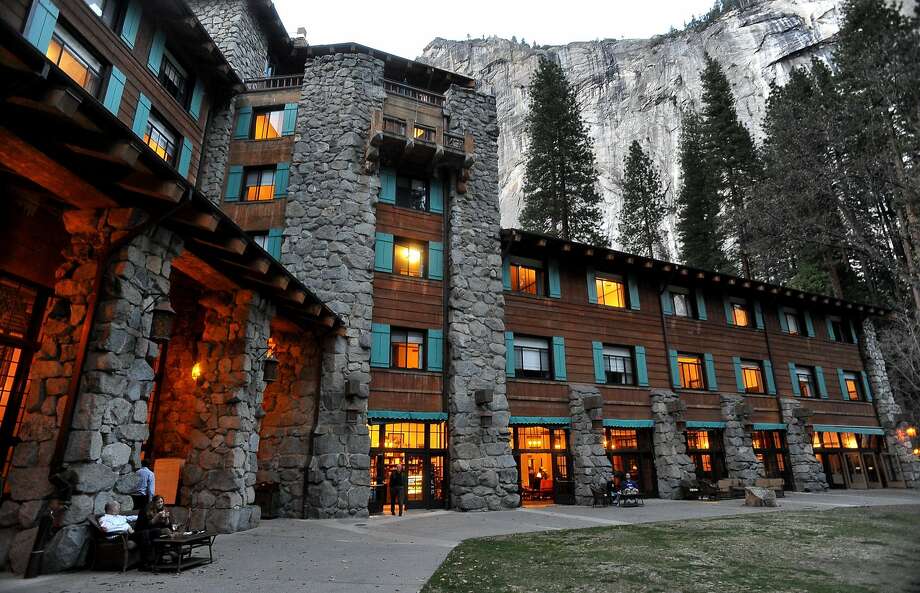 The short-term signage will identify the Ahwahnee Hotel — which was 
built in the 1920s — as the Majestic Yosemite Hotel. Photo: John Walker, Associated Press