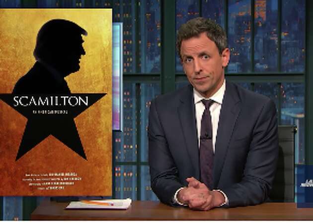 Seth Meyers predicts the Trump story will be told in a hit musical called 'Scamilton'