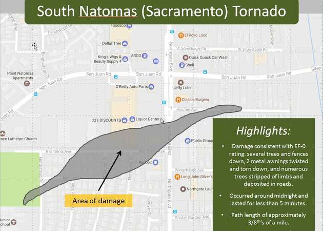NWS: Confirms that tornado struck Sacramento suburb