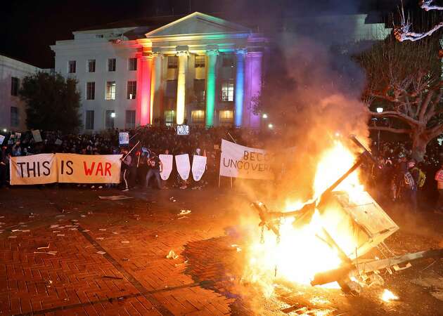 At Berkeley Yiannopoulos protest, $100,000 in damage, 1 arrest
