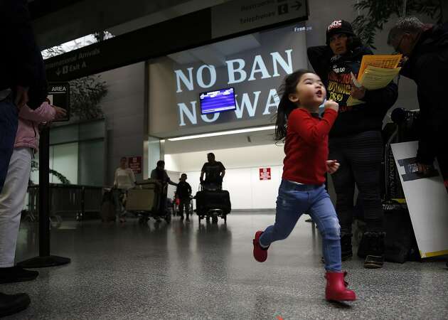 Protesters rally against travel ban at SFO