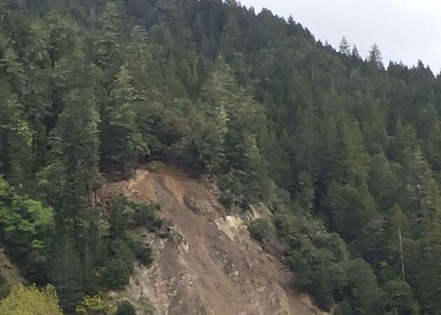 Landslide closes Highway 101 in Mendocino County