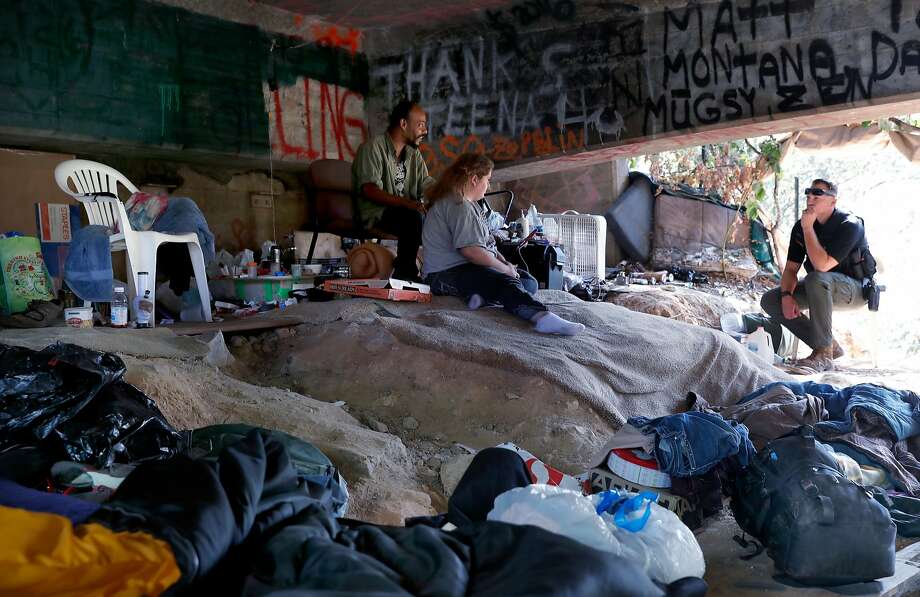 An encampment on the outskirts of Placerville, in El Dorado County. Photo: Michael Macor, The Chronicle