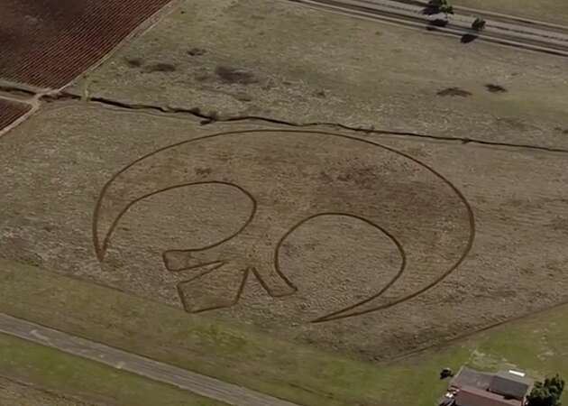 There's a Star Wars crop circle in a Livermore field. A 6th grader did it.